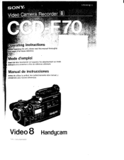 Sony CCD-F70 Users Guide