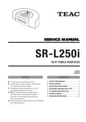 TEAC SR-L250IB Service Manual