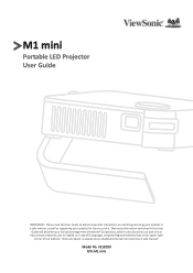 ViewSonic M1MINI - Ultra Portable LED Projector with JBL Speaker HDMI and USB M1 mini User Guide