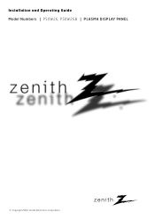 Zenith P50W26B Operating Guide