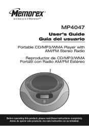 Memorex MP4047 Manual