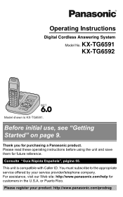 Panasonic KXTG6592 KXTG6591 User Guide