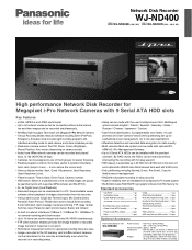 Panasonic WJ-ND400/1000 Spec Sheet