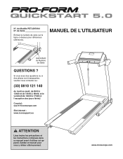 ProForm Quick Start 5.0 Treadmill French Manual