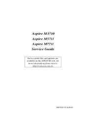 Acer Aspire M3710 Service Guide