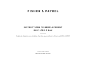 Fisher and Paykel RF170WLKUX6 Guide dinstallation - Instructions de Remplacement du Filtre a Eau FR