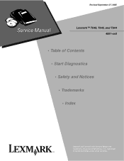 Lexmark T642 Service Manual