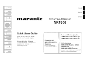 Marantz NR1506 Quick Start Guide in English