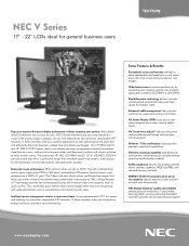NEC LCD17V-BK LCD19WV/LCD22WV spec sheet