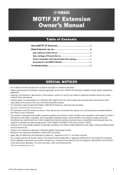 Yamaha Extension Owner's Manual