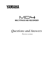 Yamaha MD4 Questions And Answers