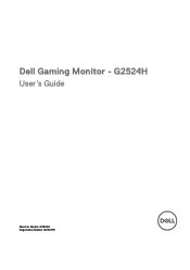 Dell 25 Gaming G2524H G2524H Monitor Users Guide