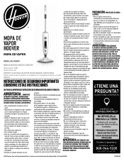 Hoover Steam Mop Product Manual French