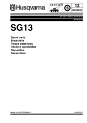 Husqvarna SG 13 Parts List