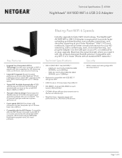 Netgear A7500 Technical Spedification Sheet
