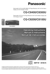 Panasonic CQC8200U CQC8100U User Guide