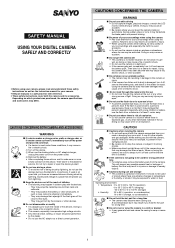 Sanyo VPC TH1 Instruction Manual, VPC-TH1EX Safety