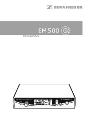 Sennheiser EM 500 G2 Instructions for Use