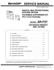 Sharp AR-MM9 Service Manual