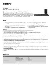 Sony HT-CT390 Marketing Specifications