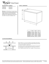 Whirlpool EH225FXTQ Dimension Guide
