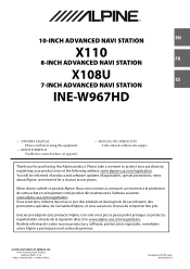 Alpine INE-W967HD Owner s Manual french