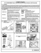 Bosch DS835I Installation Instructions