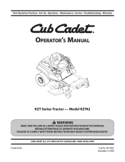 Cub Cadet RZT L 42 H Operation Manual