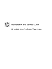HP ap5000 Maintenance and Service Guide: HP ap5000 All-In-One Point of Sale System