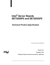 Intel SE7525GP2 Product Specification