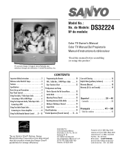 Sanyo DS32224 Owners Manual