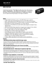 Sony HDR-CX210 Marketing Specifications (Black model)