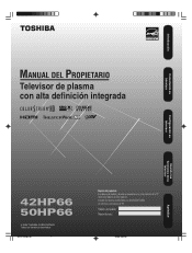 Toshiba 42HP66 Owner's Manual - Spanish