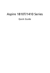 Acer Aspire 1810T Quick Start Guide