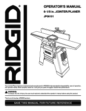 Ridgid JP0610 Owners Manual