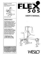 Weslo Flex 505 English Manual