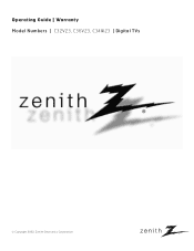 Zenith C32V23 Operating Guide