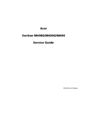 Acer Veriton M498G Acer Veriton M490, M490G, and M498G Service Guide