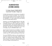 Audiovox 8600 User Guide