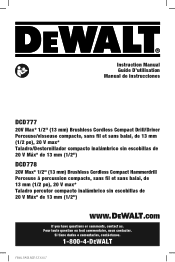 Dewalt DCD777C2 Instruction Manual
