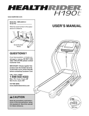 HealthRider H190t Treadmill English Manual