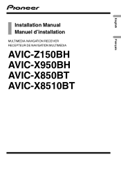 Pioneer AVIC-X850BT Installation Manual
