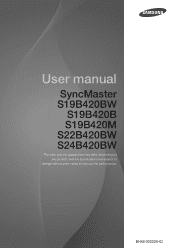 Samsung S19B420BW User Manual Ver.1.0 (English)