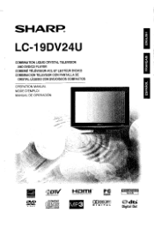 Sharp LC19DV24U LC-19DV24U Operation Manual