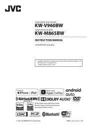 JVC KW-M865BW Instruction Manual