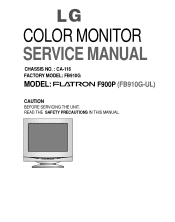 LG F900P Service Manual