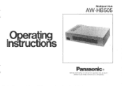 Panasonic AWHB505 AWHB505 User Guide
