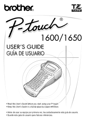 Brother International PT-1600 Users Manual - English