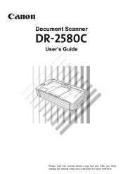 Canon imageFORMULA DR-2580C User Manual