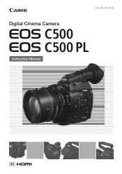 Canon EOS C500 Instruction Manual